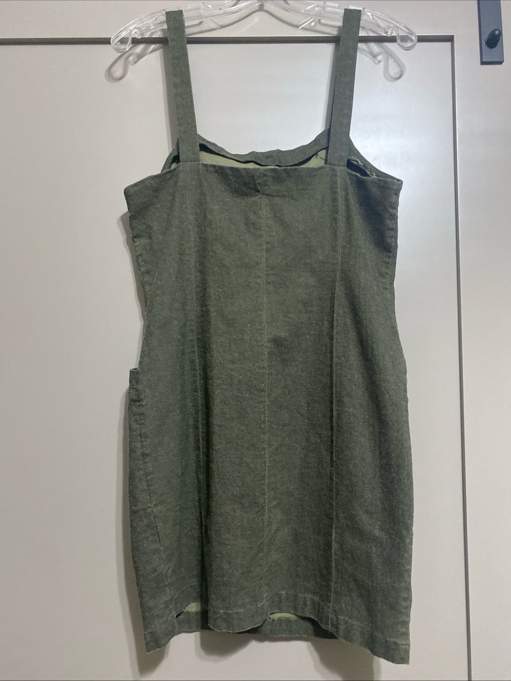 Style Rack Olive Mini Button-Front Dress - Picture 4 of 5